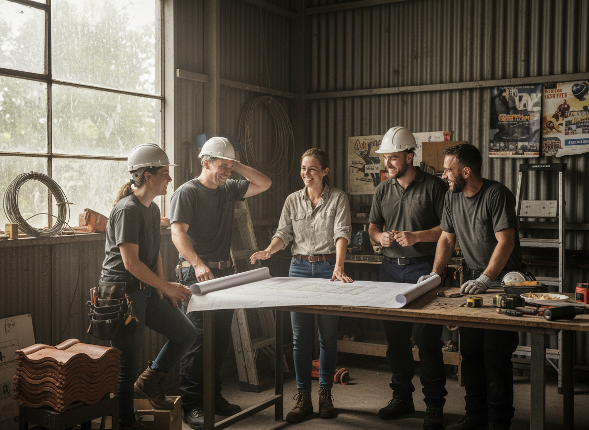 The Space Coast Roofing Service team at work in Melbourne